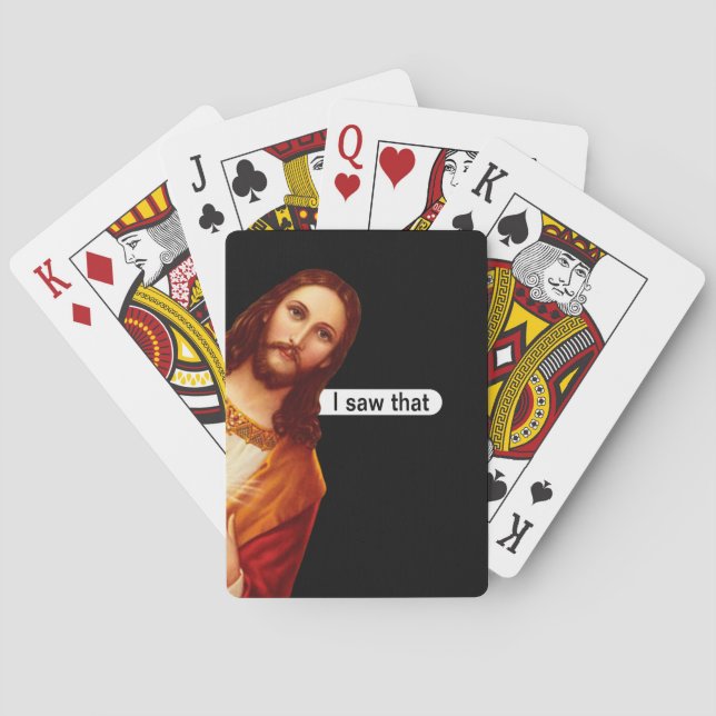 I Saw That Jesus Playing Cards (Back)