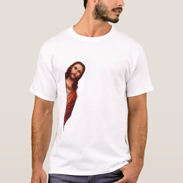 I Saw That, Jesus Watching, I Saw That Jesus Meme T-Shirt (Front)