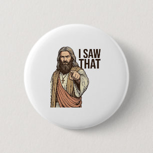 I Saw That Religious Pointing Vintage Engraving Sh Button