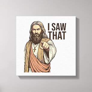 I Saw That Religious Pointing Vintage Engraving Sh Canvas Print