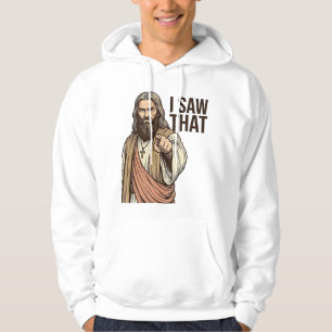I Saw That Religious Pointing Vintage Engraving Sh Hoodie