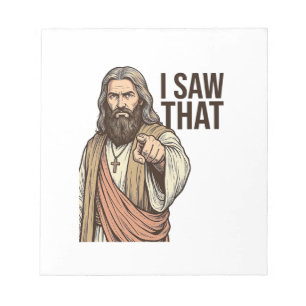 I Saw That Religious Pointing Vintage Engraving Sh Notepad