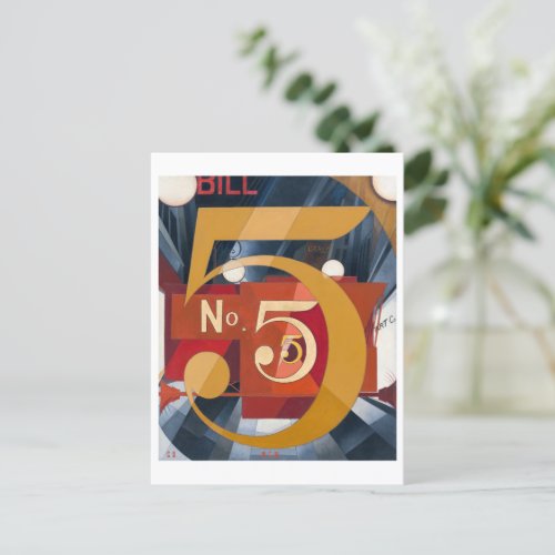 I Saw the Figure 5 in Gold  Charles Demuth  Postcard