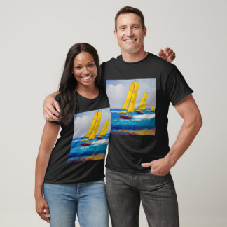 "I saw three boats" Seascape T-Shirt