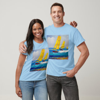 "I saw three boats" Seascape T-Shirt
