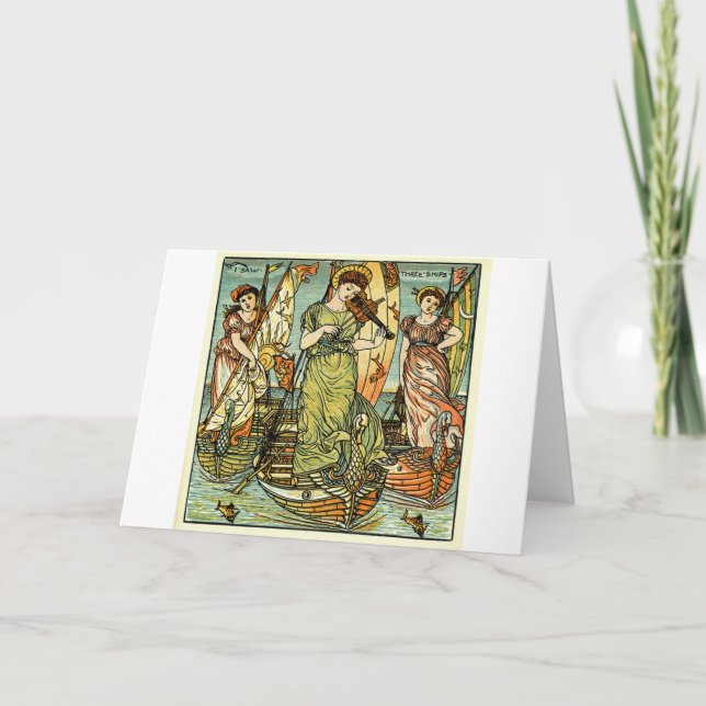 I Saw Three Ships Holiday Card (Front)