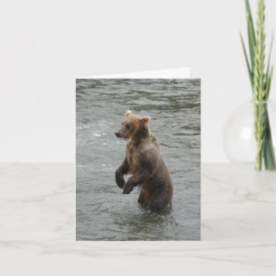 I saw you first bear standing tall card