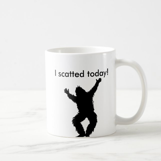 I Scatted (pooped) Today - Bigfoot Sasquatch Coffee Mug (Right)