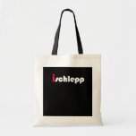 I Schlepp Budget Tote Bag<br><div class="desc">I Schlepp Budget Tote Bag. Canvas bag with black handle,  featuring the schlepper's motto.</div>