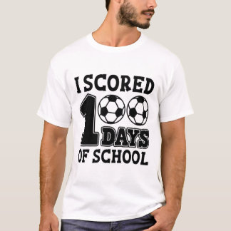 I Scored 100 Days Of School Soccer Kids Student Te T-Shirt