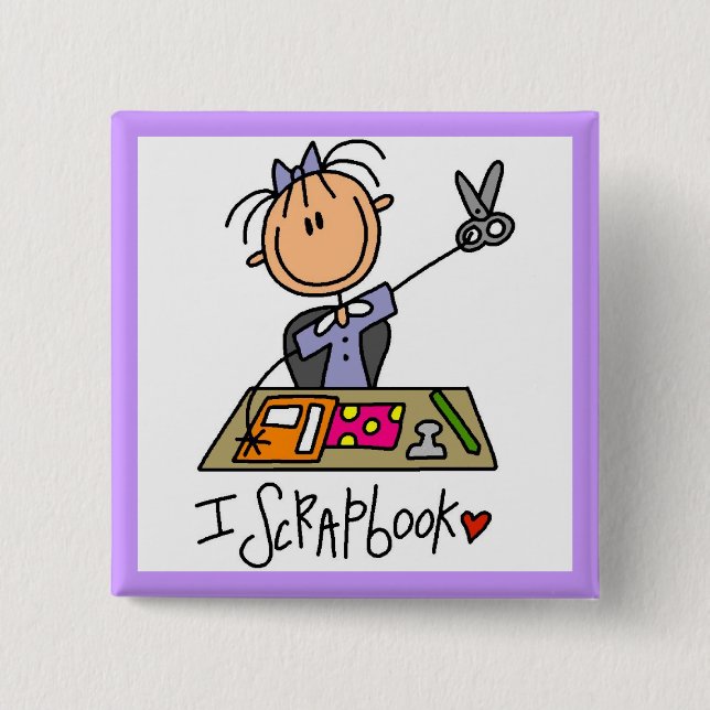 I Scrapbook Button (Front)