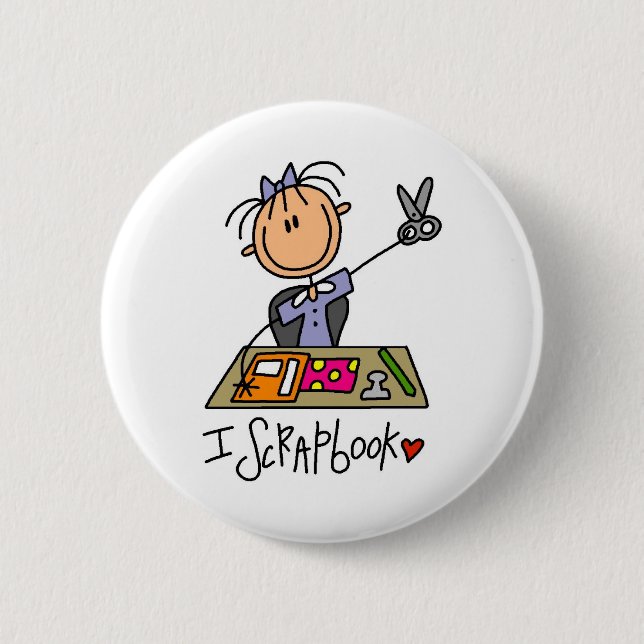 I Scrapbook Button (Front)