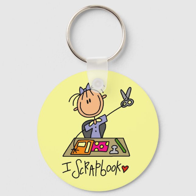 I Scrapbook Keychain (Front)
