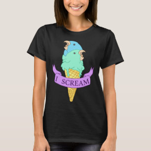 I scream Blue Parrotlet Ice cream Turquoise parrot T-Shirt