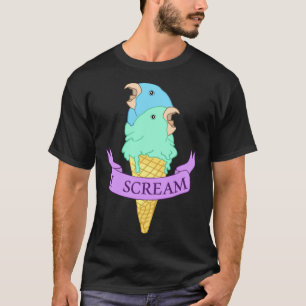 I scream Blue Parrotlet Ice cream Turquoise parrot T-Shirt