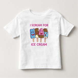 I scream for ice cream toddler t-shirt