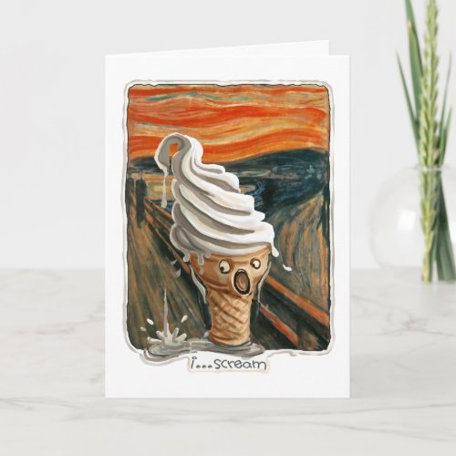 I Scream Ice cream Card