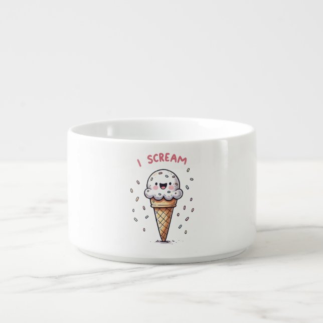 I Scream Ice Cream Cone with Sprinkles Bowl (Center)