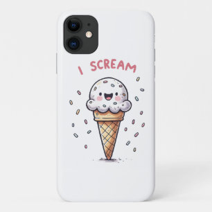 I Scream Ice Cream Cone with Sprinkles iPhone 11 Case