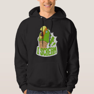 I Scream Ice Cream Parrot Screaming for Cockatiels Hoodie