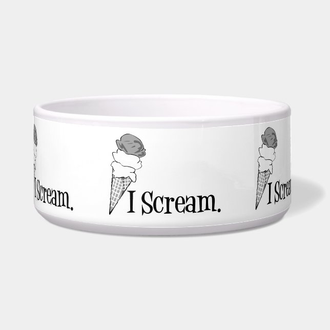 I Scream Retro Ice Cream Cone Bowl (Front)
