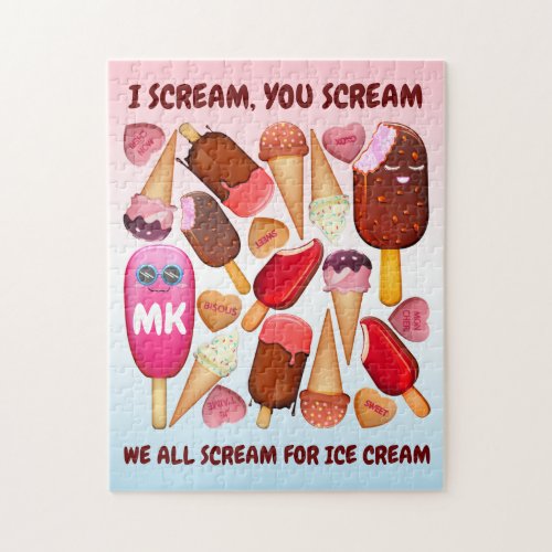 I Scream You Scream We All Scream for Ice Cream Jigsaw Puzzle