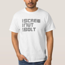 I screw I nut I bolt funny minimalist typography