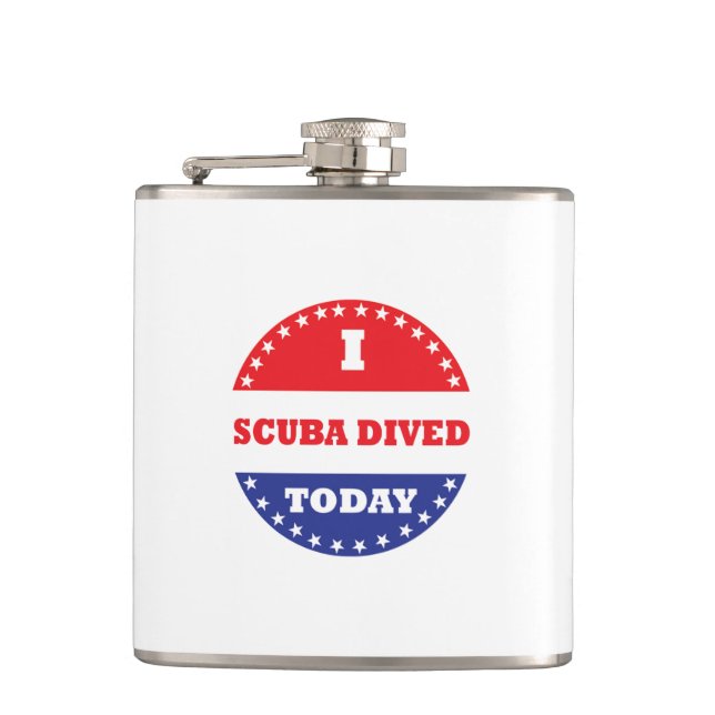 I Scuba Dived Today Flask (Front)