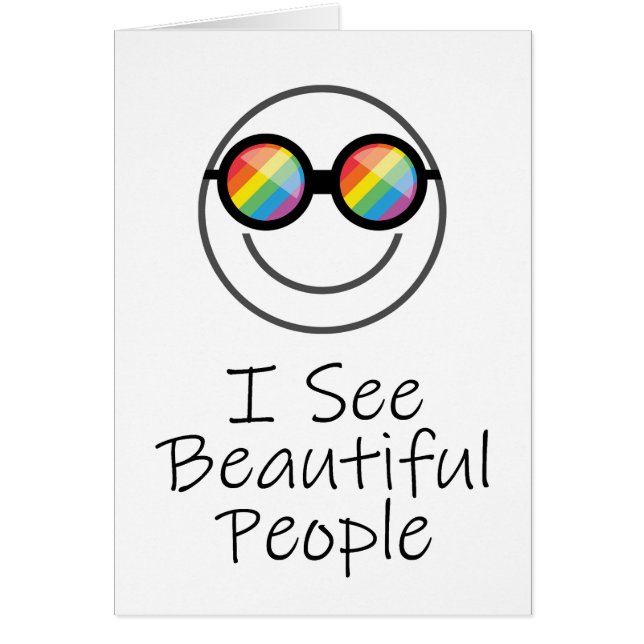 I See Beautiful People Rainbow Lenses Pride Month  (Front)