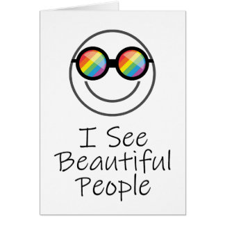 I See Beautiful People Rainbow Lenses Pride Month Cards