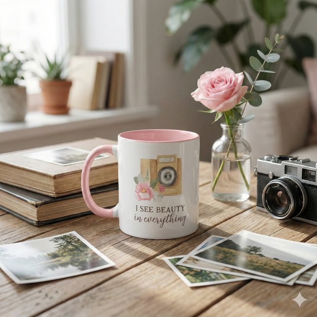 I See Beauty In Everything Photographer Mug (Encourage others to see the beauty in everything with this beautiful photographer mug! )
