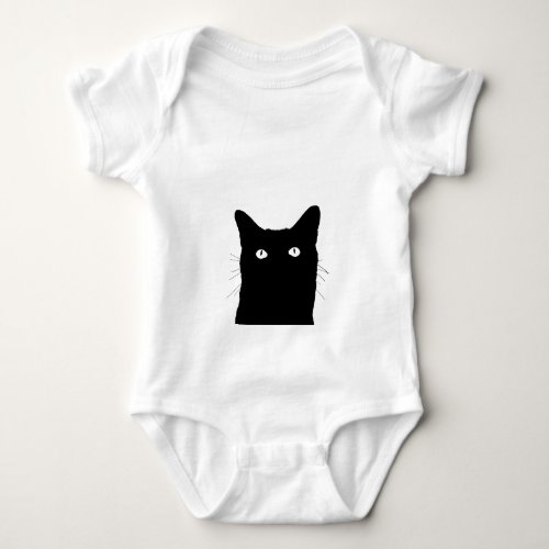 I See Cat Click to Pick Your Color Background Baby Bodysuit