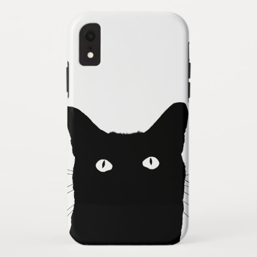 I See Cat Click to Pick Your Color Background iPhone XR Case