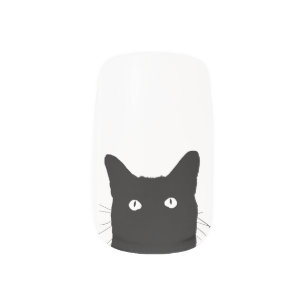 I See Cat Click to Pick Your Color Background Minx Nail Wraps