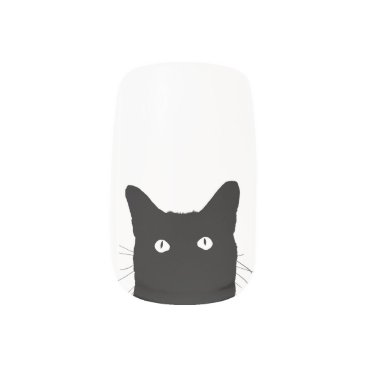 I See Cat Click to Pick Your Color Background Minx Nail Wraps