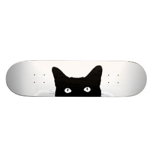 I See Cat Click to Pick Your Color Background Skateboard