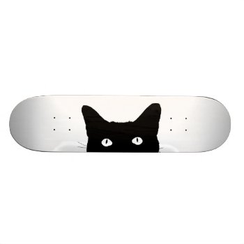 I See Cat Click To Pick Your Color Background Skateboard by MustacheShoppe at Zazzle