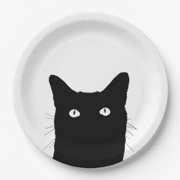 I See Cat Click To Select A Custom Color Paper Plates by MustacheShoppe at Zazzle