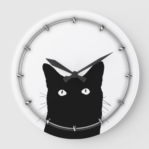 I See Cat Click to Select Your Color Decor Option Large Clock