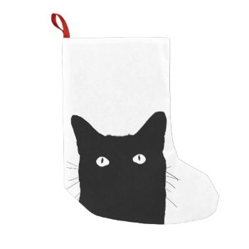 I See Cat Click To Select Your Color Decor Small Christmas Stocking by MustacheShoppe at Zazzle