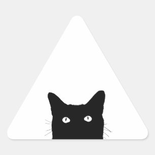 I See Cat Click to Select Your Colorful Decor Triangle Sticker