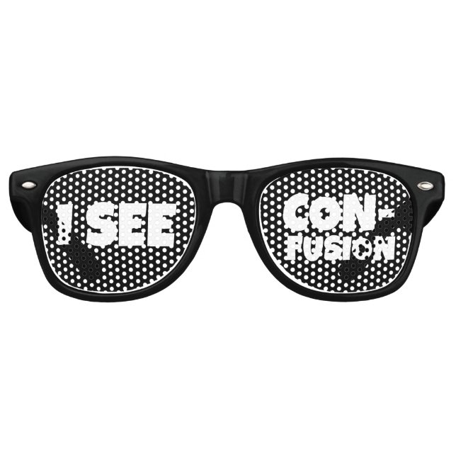 I SEE CONFUSION FUNNY SUNGLASSES SHADES (Front)