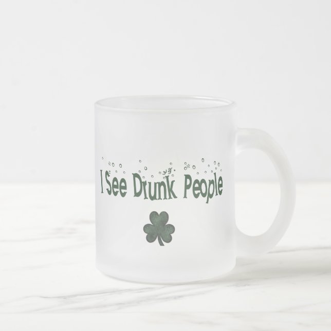 I See Drunk People - St. Patrick's Day Beer Mug (Right)