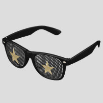 I see Gold Stars Retro Sunglasses