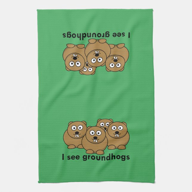 I see groundhogs towel (Vertical)