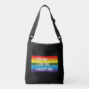 I See I Love You I Accept You Gay Pride LGBT Shirt Crossbody Bag