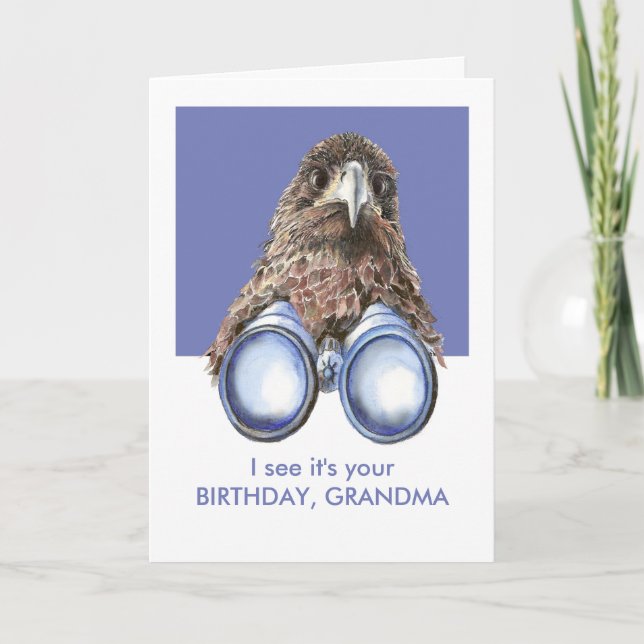 I see it's Your Birthday Fun Bird Watcher GRANDMA Card (Front)