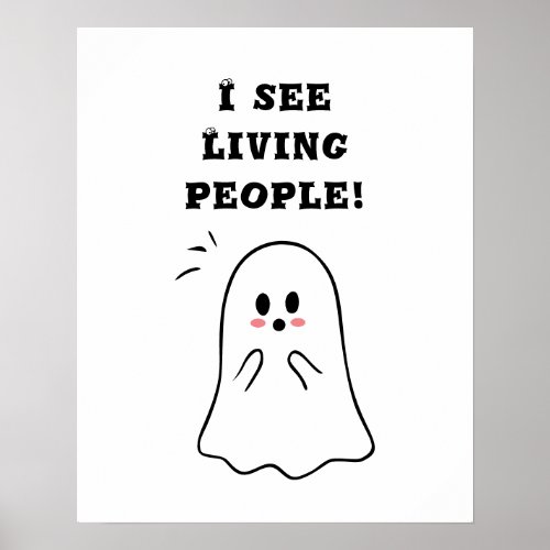 I see living people Halloween poster 