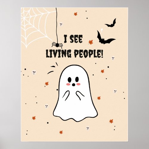 I see living people haloween  poster