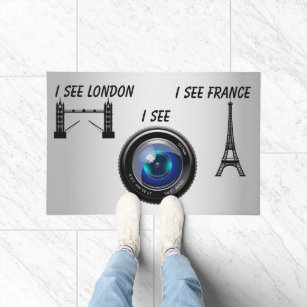 I See London I See France Funny Creepy Doormat